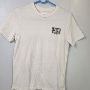 abercrombie kids White Short Sleeve Tee with Small Black Logo